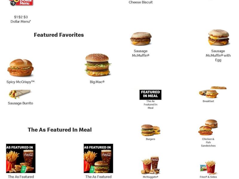 McDonald's Menu