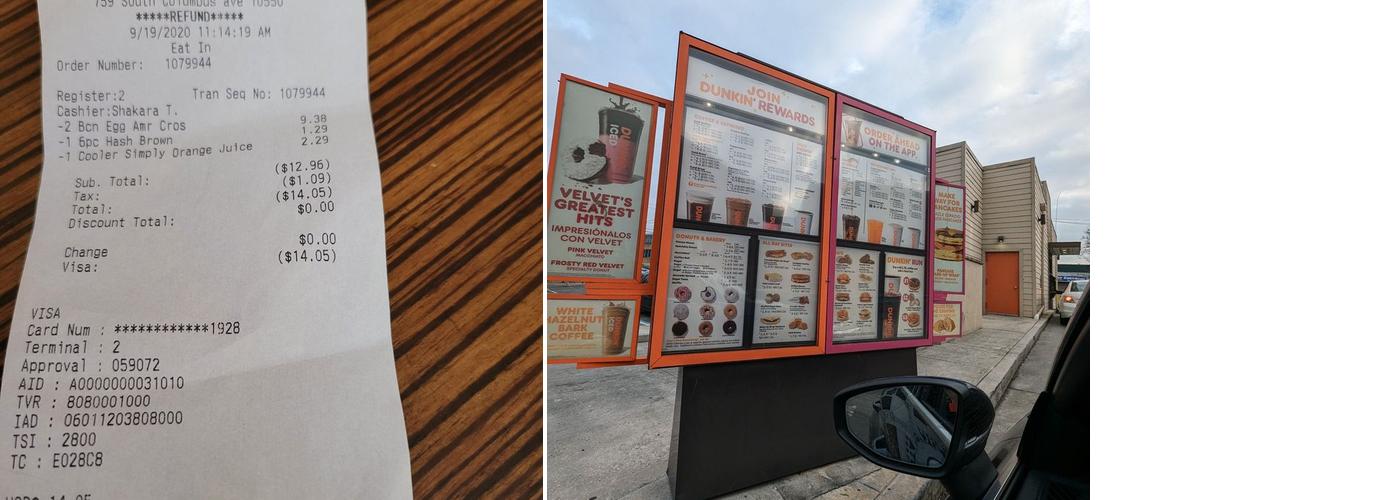 Dunkin' Menu