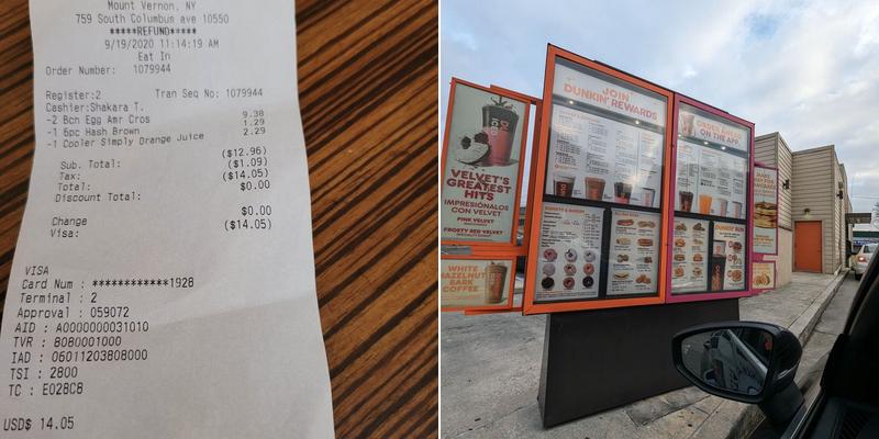 Dunkin' Menu