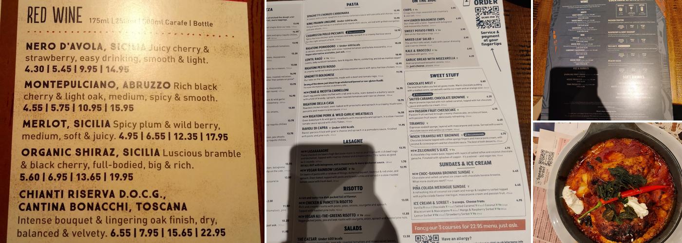 Zizzi - Basingstoke Menu