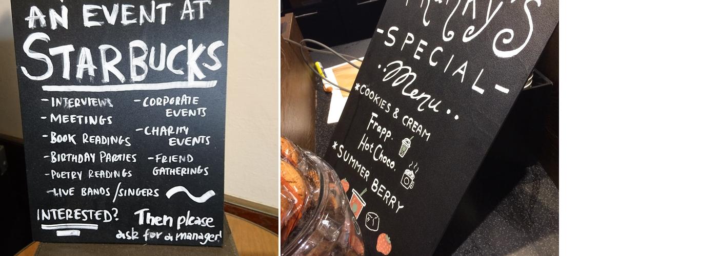 Starbucks Coffee Menu