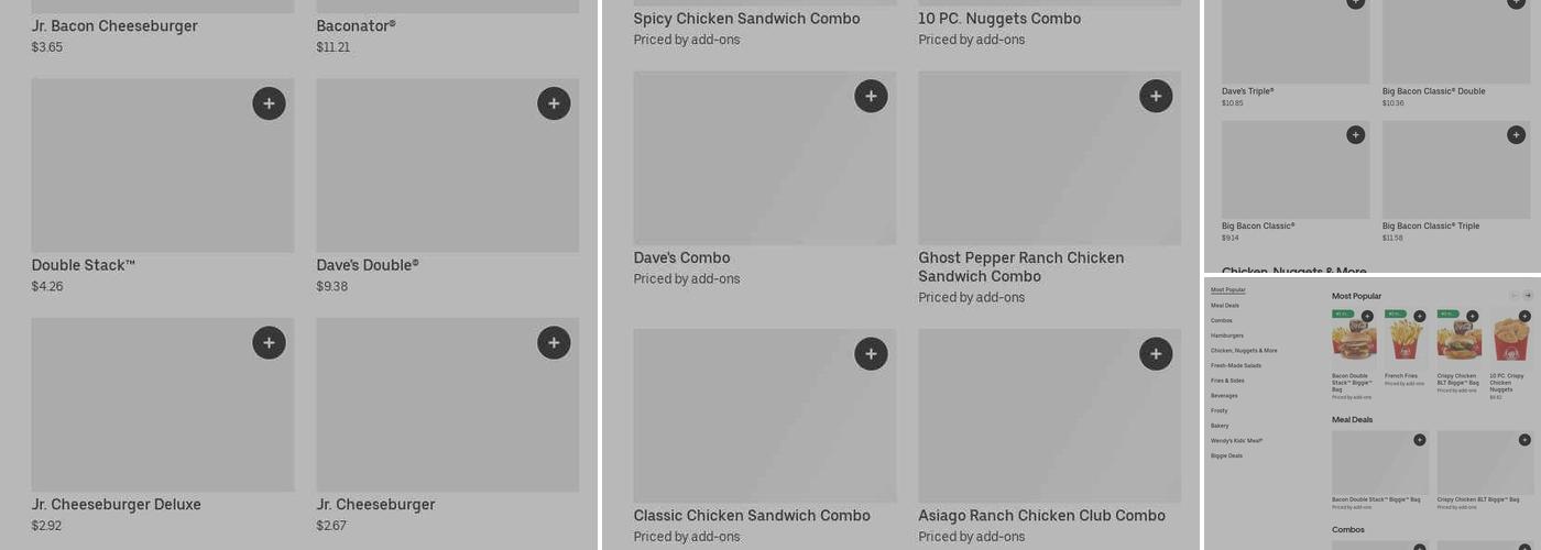 Wendy's Menu