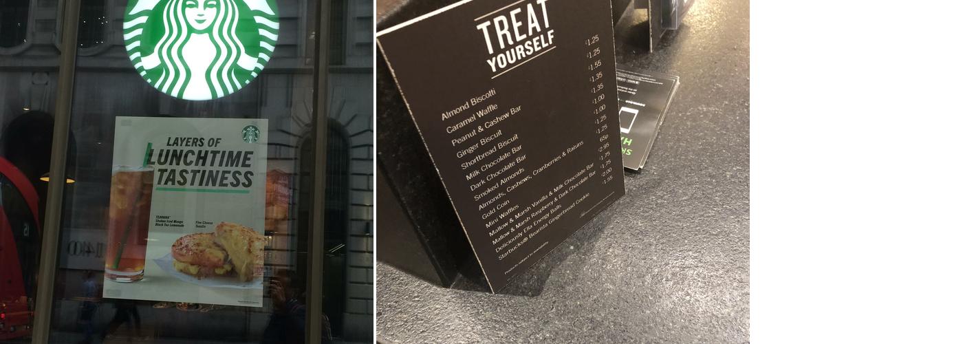 Starbucks Coffee Menu