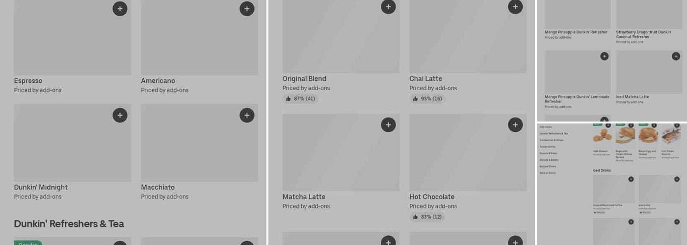 Dunkin' Menu