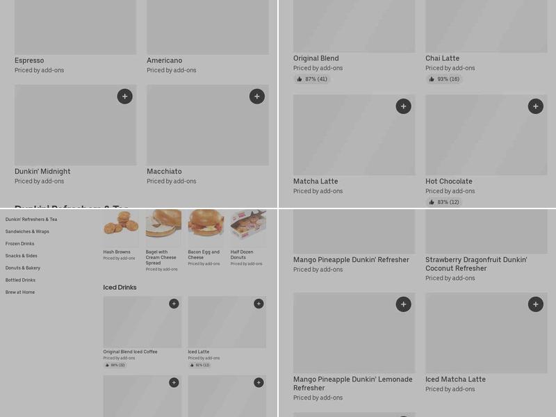 Dunkin' Menu