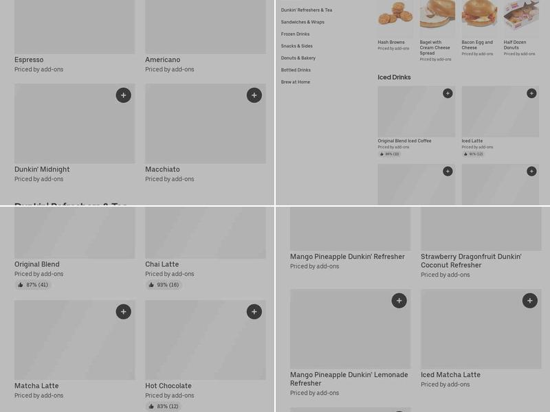 Dunkin' Menu