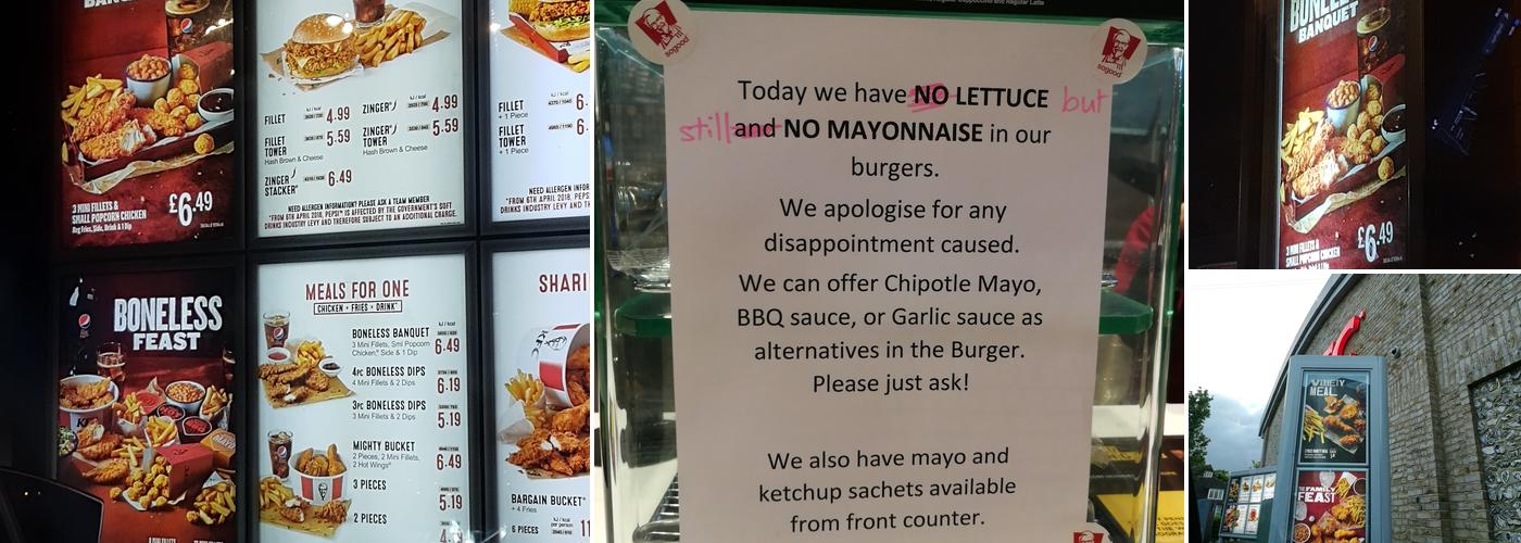 KFC Colliers Wood - Chapter Way Menu