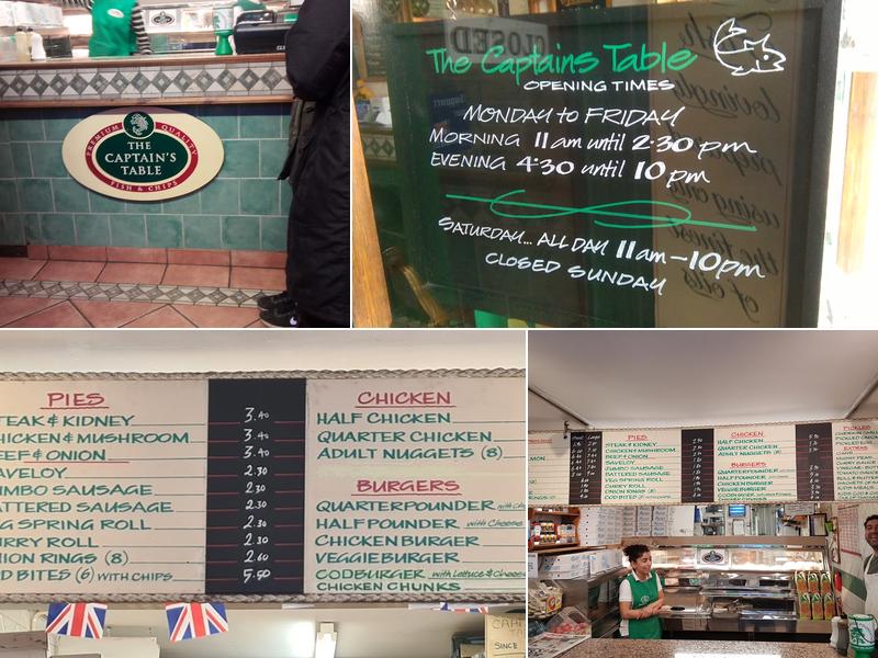 The Captain’s Table - Fish & Chips Menu