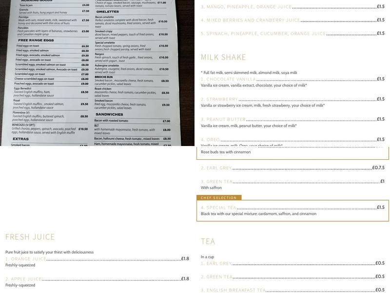 Mill House Cafe Menu