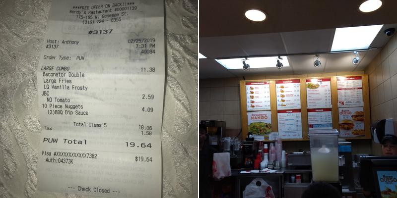 Wendy's Menu