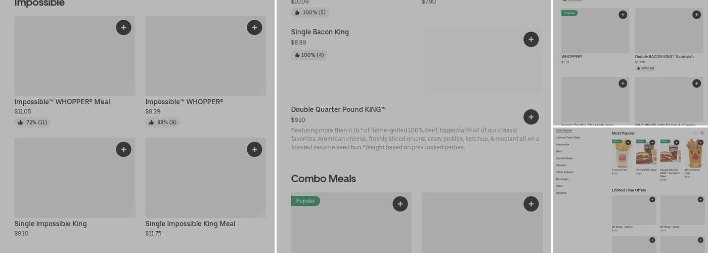 Burger King Menu