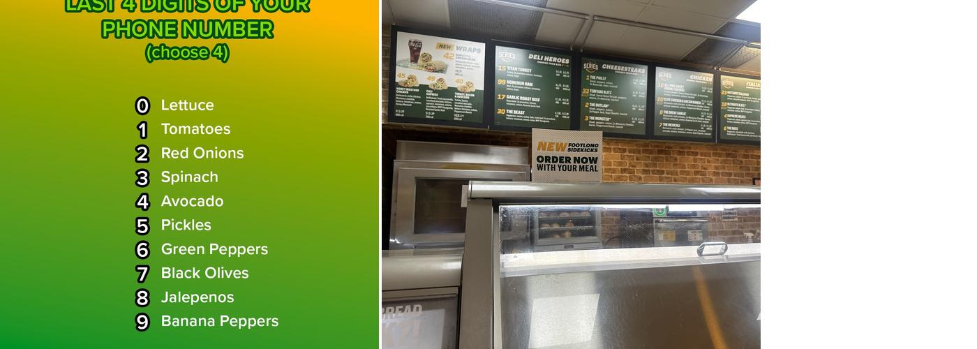 Subway Menu