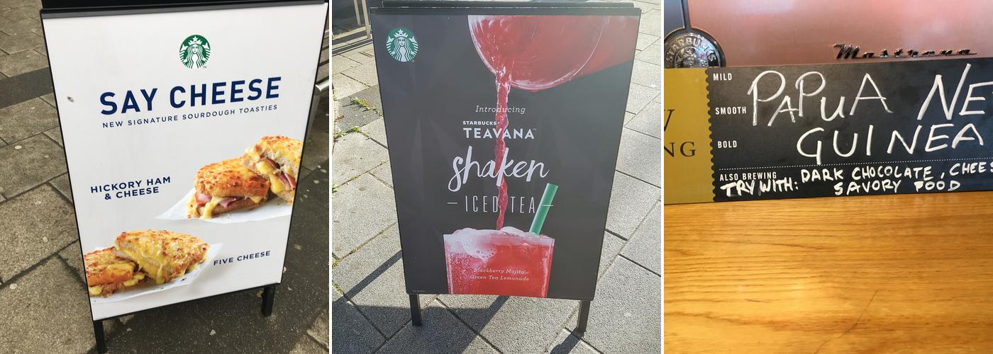 Starbucks Coffee Menu