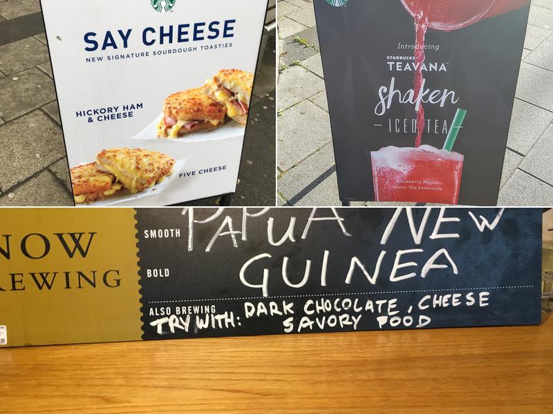 Starbucks Coffee Menu