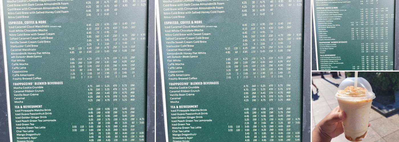 Starbucks Menu