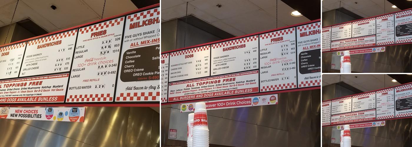 Five Guys Menu