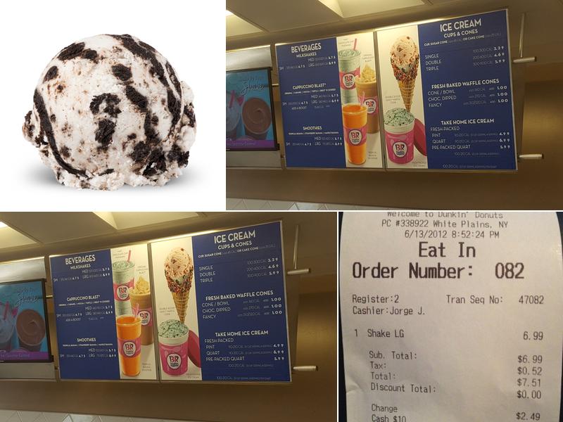 Baskin-Robbins Menu