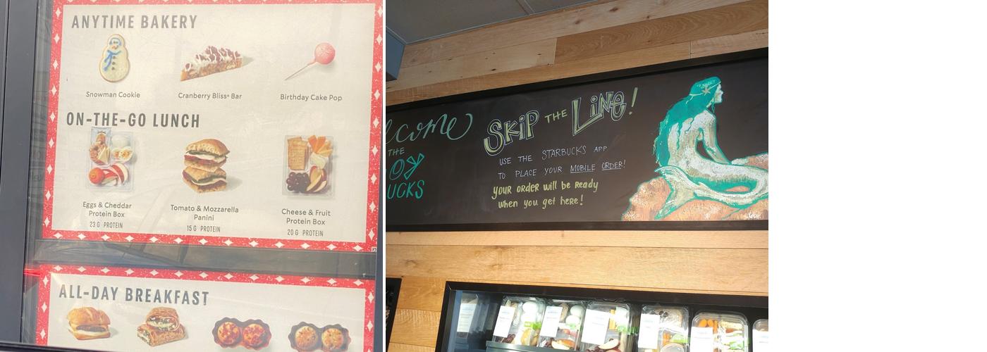 Starbucks Coffee Company Menu