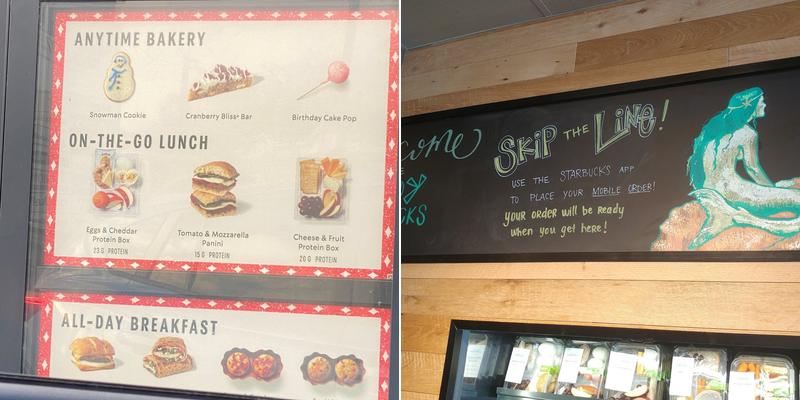 Starbucks Coffee Company Menu