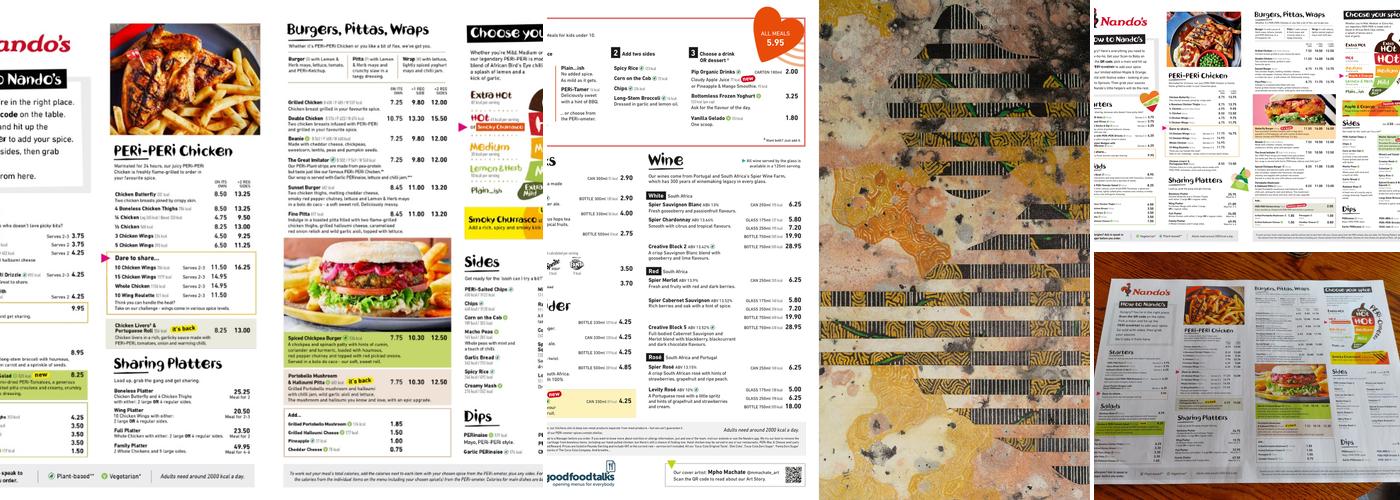 Nando's Camden Menu