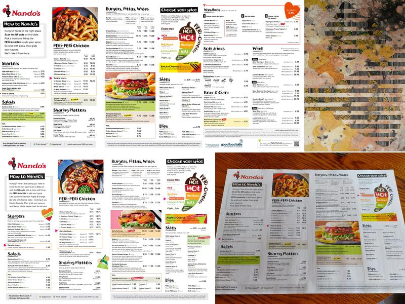 Nando's Camden Menu