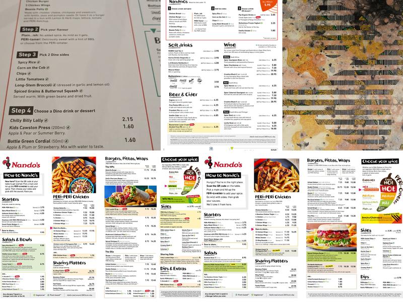 Nando's Finsbury Park Menu