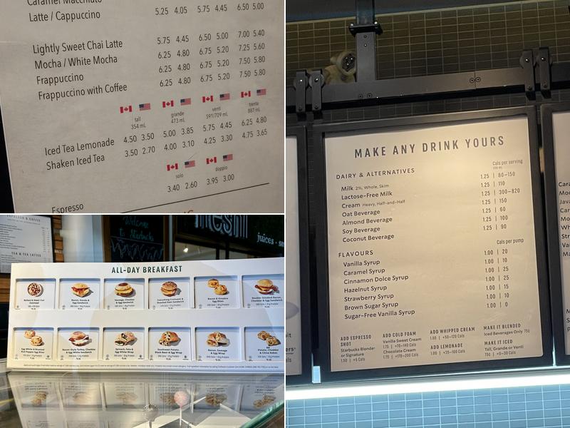 Starbucks Menu