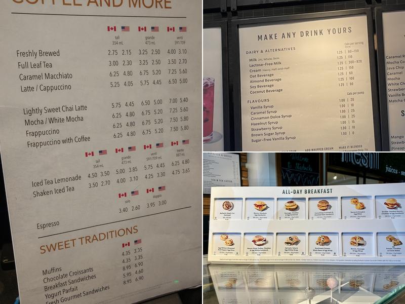 Starbucks Menu