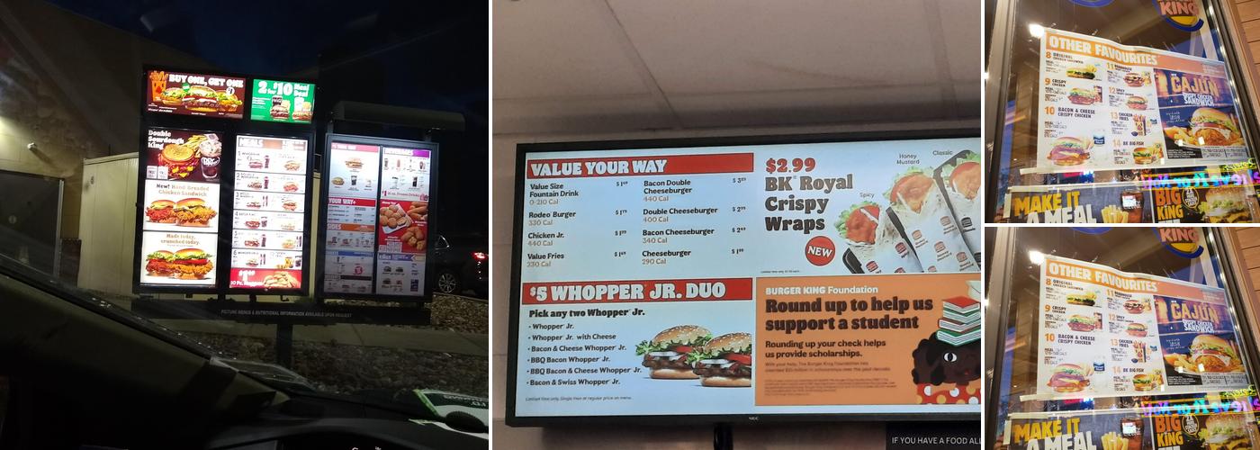 Burger King Menu