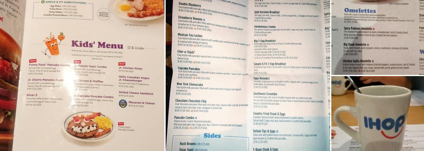 IHOP -The Wyndham Fallsview Menu