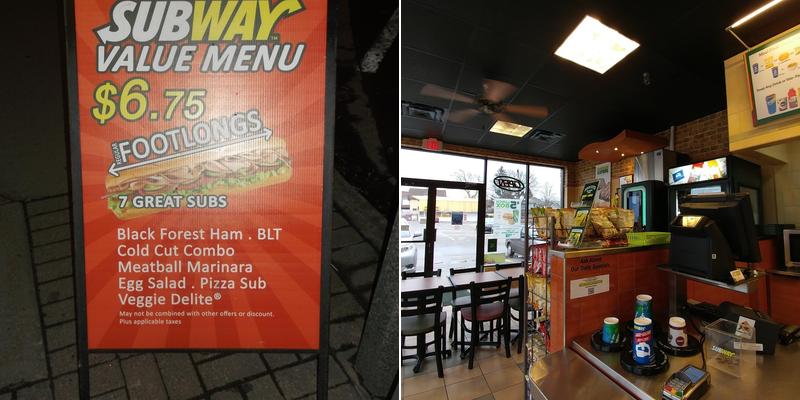 Subway Menu