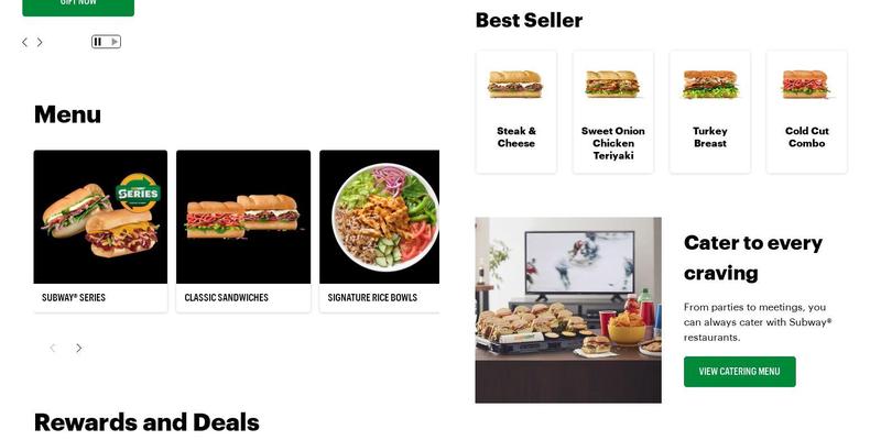 Subway Menu