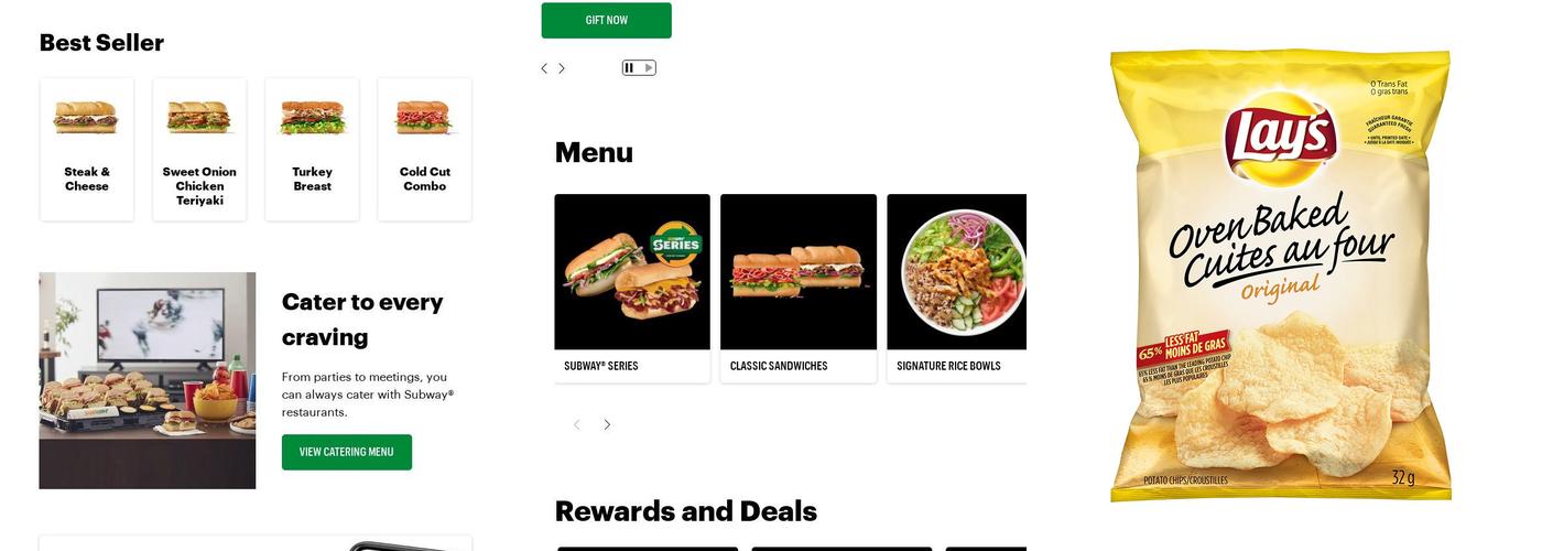 Subway Menu