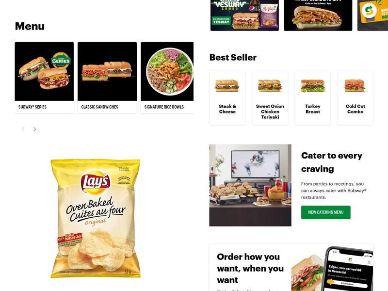 Subway Menu