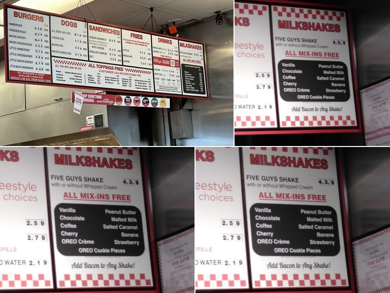 Five Guys Menu