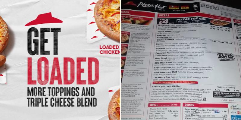 Pizza Hut Delivery Menu