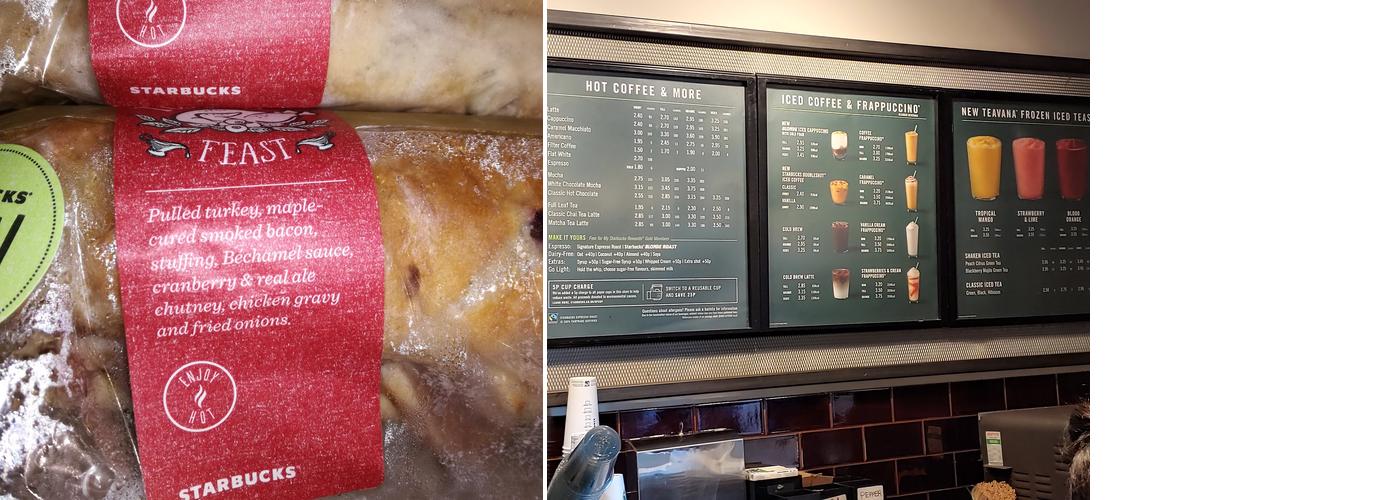 Starbucks Coffee Menu