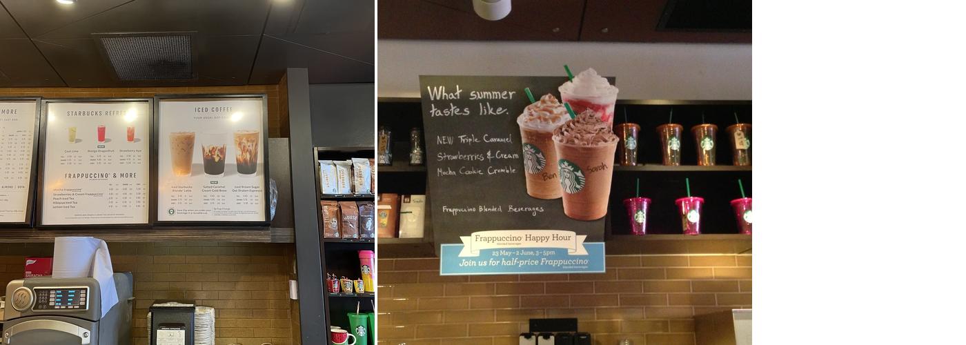 Starbucks Coffee Menu