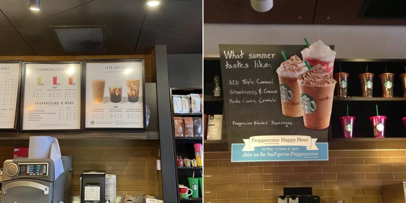 Starbucks Coffee Menu