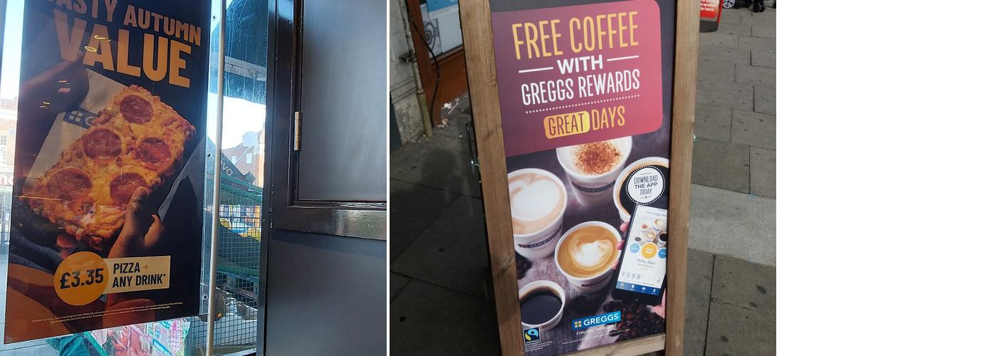 Greggs Menu