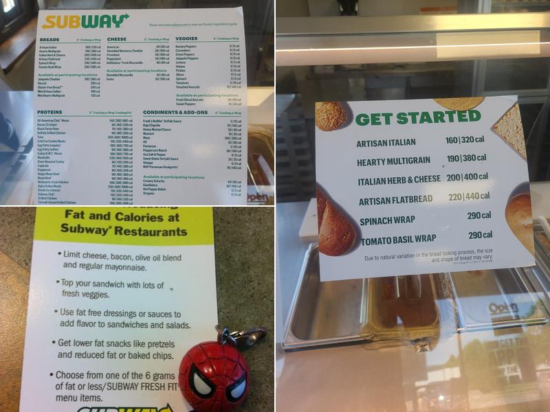 Subway Menu