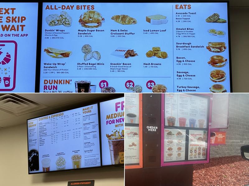 Dunkin' Menu