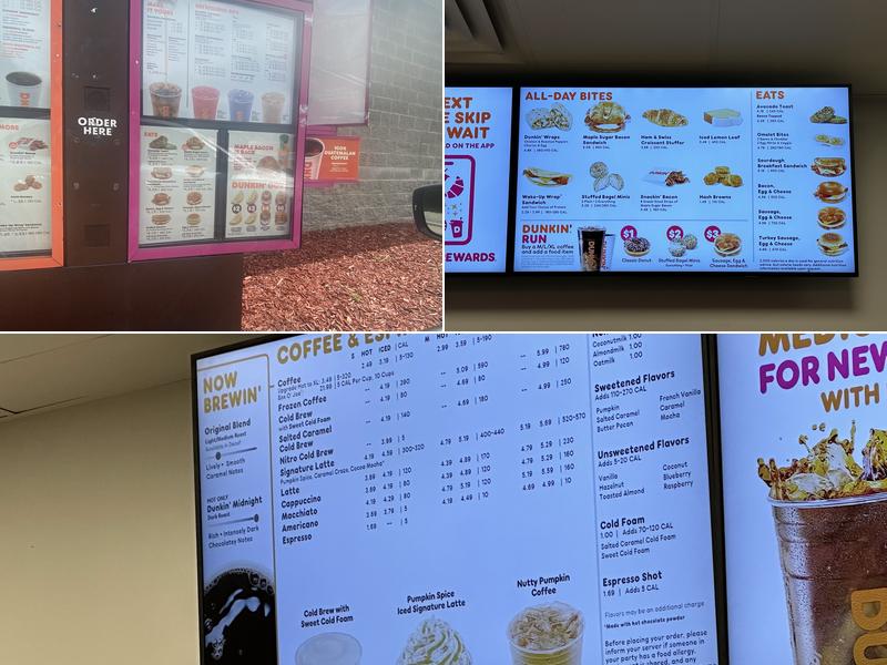 Dunkin' Menu