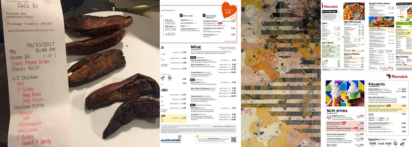 Nando's Chiswick Menu