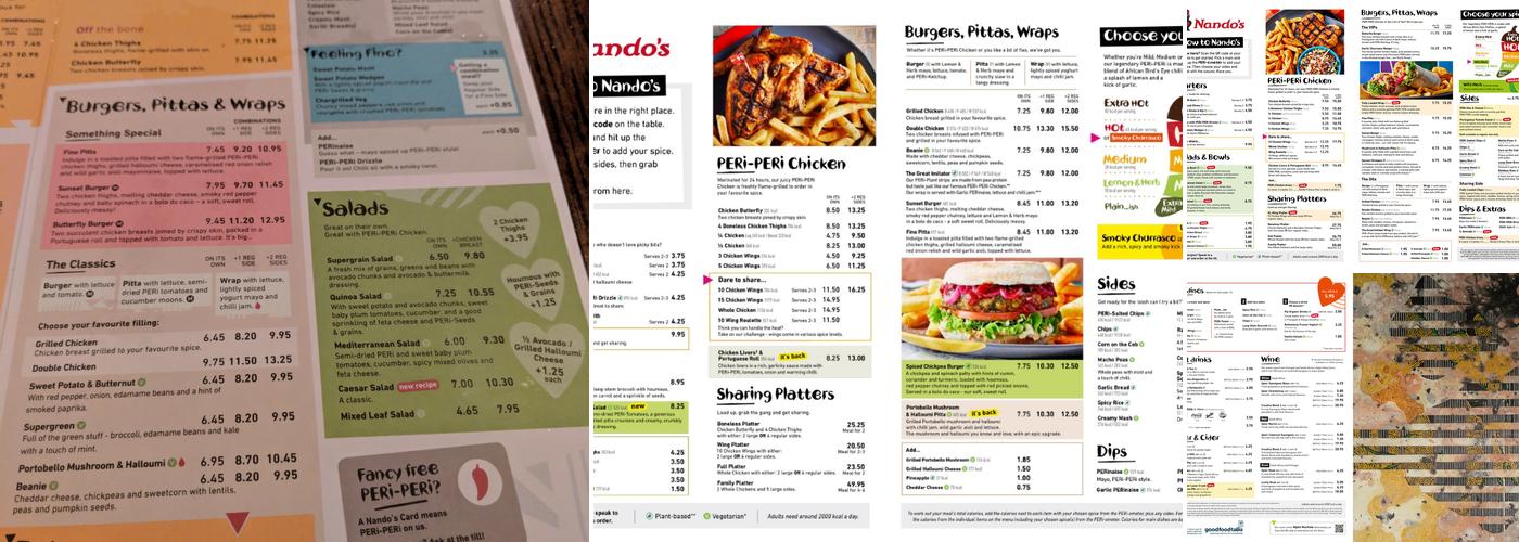 Nando's Kingston Menu