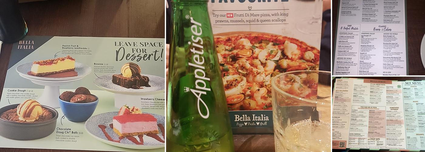 Bella Italia - Queensway 55 Menu