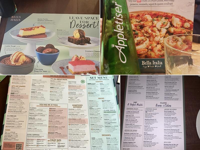 Bella Italia - Queensway 55 Menu