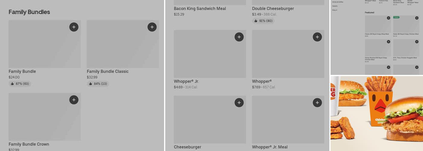 Burger King Menu