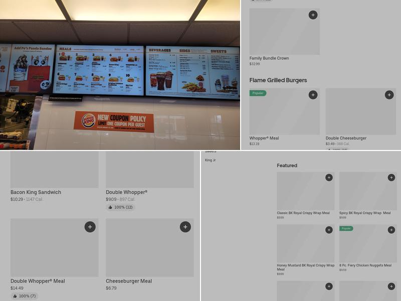 Burger King Menu