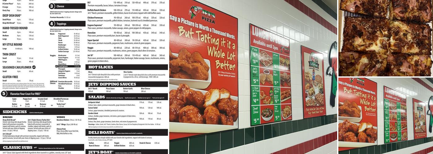 Jet's Pizza Menu